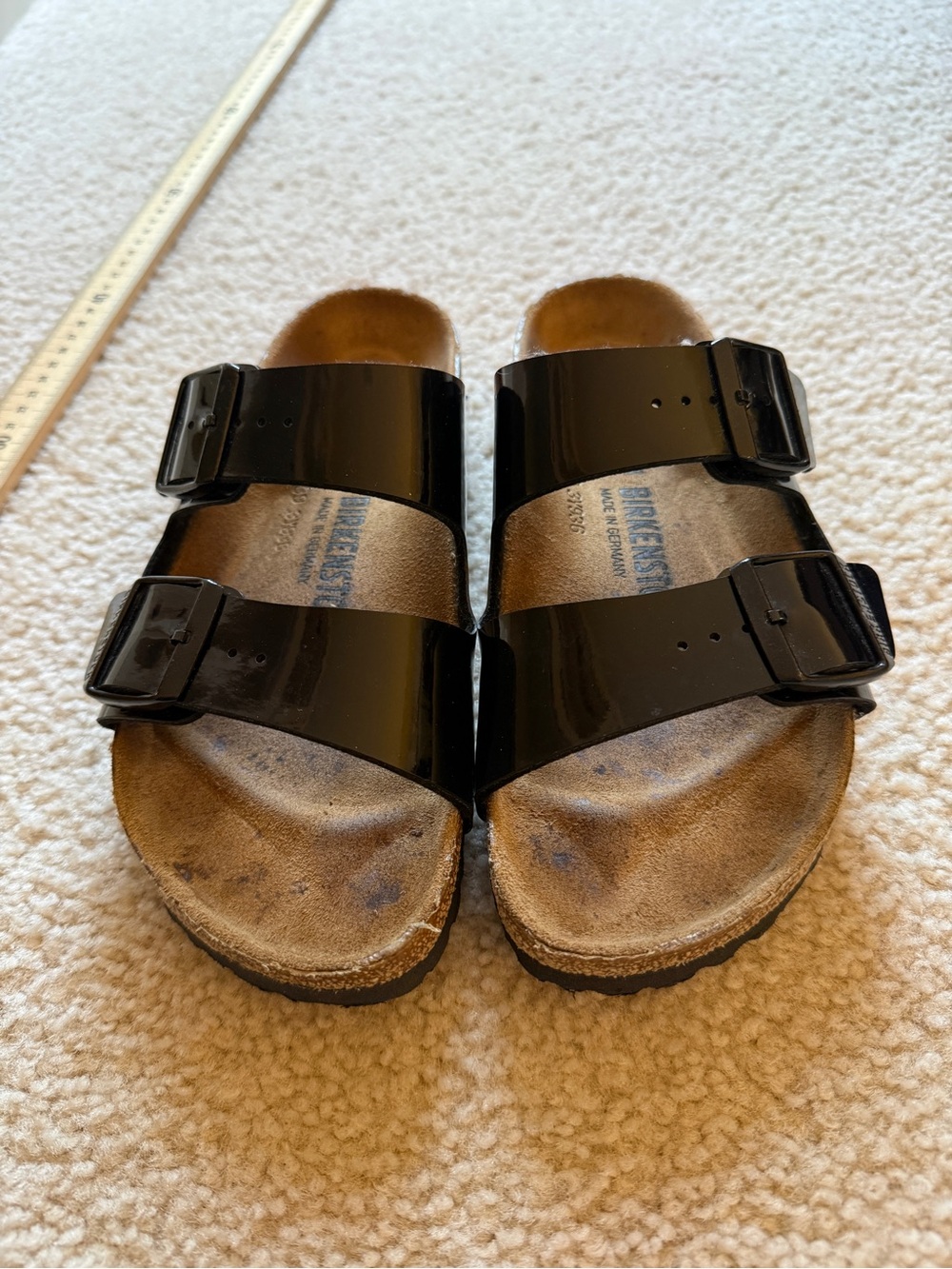 Birkenstock Women’s Black Arizona Two-Strap Sandals